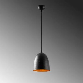 Lampadario a sospensione con cavo TATTOO 1xE27/40W/230V diam. 20 cm nero