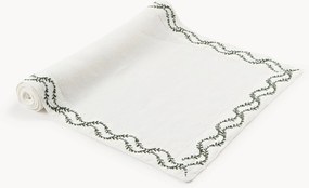 Runner da tavola in lino lavato ricamato a mano Ivy