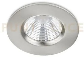Zagros faretto da incasso led 5,5w 345lm, 3000k  rotondo acciaio di...