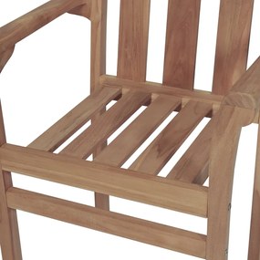 Sedie da giardino impilabili 4 pz in legno massello di teak