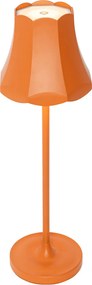 Lampada da tavolo retrò arancione ricaricabile IP44 - Granny