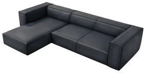 Divano angolare in pelle blu scuro (angolo sinistro) Madame - Windsor &amp; Co Sofas