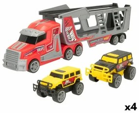 Camion Porta-veicoli Colorbaby 47 x 13 x 8 cm (4 Unità) 3 Pezzi Ad attrito