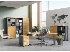 Mobile in rovere naturale antracite 80x120 cm Agenda - Germania