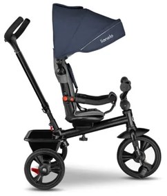 Lionelo - Triciclo per bambini HAARI blu scuro/grigio