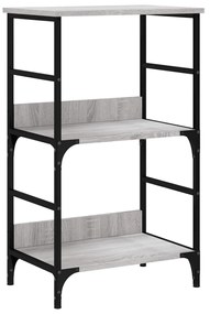 Libreria Grigio Sonoma 50x33x82 cm in Legno Multistrato