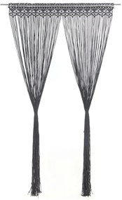 Tenda Macramè Antracite 140x240 Cm İn Cotone /