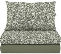 Completo letto singolo pois verde cotone