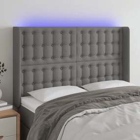 Testiera A Led Grigioscuro 147x16x118/128cm İntessuto /