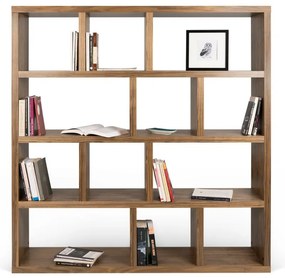 Libreria color legno effetto noce 150x159 cm Berlin - TemaHome