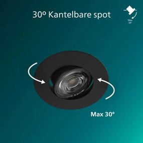 Philips - Set da 3 faretti da incasso LED dimmerabili CILANTRO LED/5W/230V 4000K neri