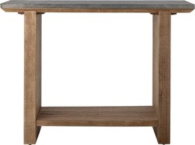 Tavolo consolle di colore naturale con piano in metallo 40x110 cm Riva – Bloomingville