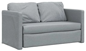 Divano letto da terra 2 in 1 grigio chiaro 112x174x55cm tessuto