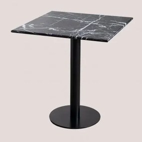 Tavolo Bar Quadrato in Marmo Rocher Nero & 70 cm - Sklum