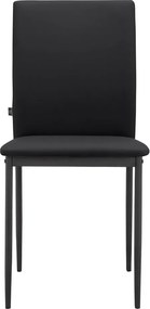 Set di sedie da pranzo in similpelle nere 2 pz Pavia - Støraa