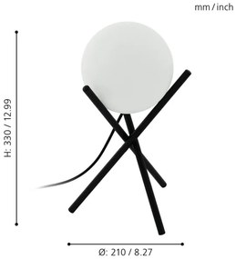 Eglo 97333 - Lampada da tavolo CASTELLATO 1xE14/28W/230V