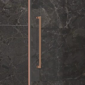 Porta doccia 90cm battente e fisso oro rosa spazzolato | KT4000RG - KAMALU