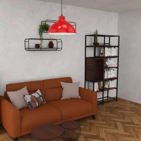 Lampadario a cavo SVEN 1xE27/15W/230V rosso