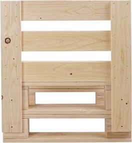 Poltrona in pallet 60x61 cm legno abete rustico per giardino bar o taverna