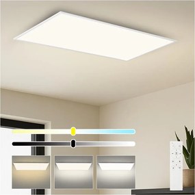 Brilagi - Plafoniera LED dimmerabile SLIMFRAME LED/80W/230V 120x60 cm bianca + telecomando