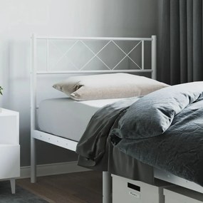 Testiera İn Metallo Bianco 75 Cm /