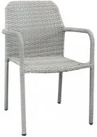 Poltrona da Giardino in Wicker,Acciaio cm 55x59,5x84 - AXEL Colore: Grigio