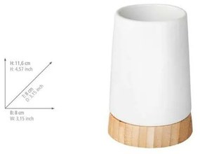 Set di accessori da bagno bianco in ceramica Bamboo - Wenko