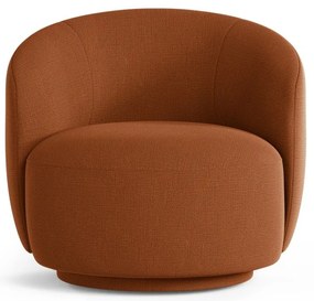 Poltrona color mattone girevole Letizia – Micadoni