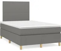 Letto a Molle Materasso e LED Grigio Scuro 120x190cm in Tessutocod mxl 91389