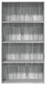 Libreria grigio sonoma 80x30x152 cm in legno multistrato