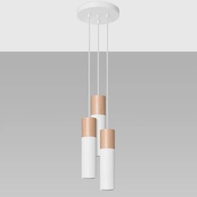 Sollux SL.1013 - Lampadario a sospensione con filo PABLO 3xGU10/40W/230V bianco