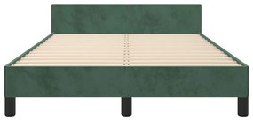 Giroletto con testiera verde scuro 120x200 cm in velluto