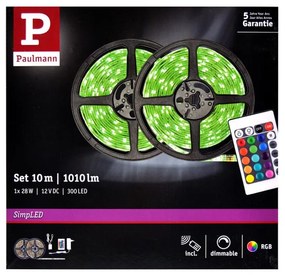 Paulmann 78980 - Striscia LED RGB/28W dimmerabile SIMPLED 10m 230V + TC