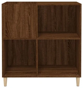 Mobile porta dischi rovere marrone 84,5x38x89 legno multistrato