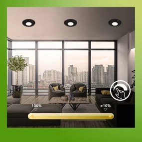 Briloner 7589035 - Set 3x LED dimmerabile per bagno, plafoniera da soffitto KLIRA, 1xLED/4,9W/230V, IP44, nero