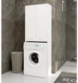 Mobile Coprilavatrice Lavanderia 2 Ante A Colonna 64x30x180 Diana Bianco