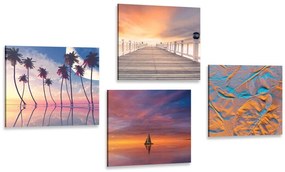 Set di quadri – Paesaggio marino in colori splendidi