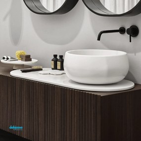 Ceramica Cielo "Tino" Lavabo D'Appoggio Da 43 Cm Bianco Lucido