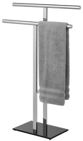 WENKO 25389100 - Porta asciugamani LAVA 50x81,5 cm acciaio inox/argento/nero