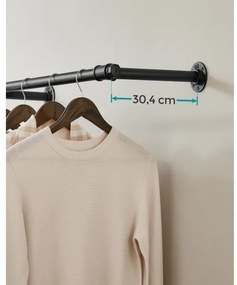 Appendiabiti a parete per grucce LINEA, nero