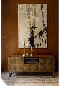 Tavolo TV in legno di mango color oro 40x60 cm Volan - Dutchbone