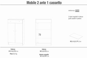 KLASS - mobiletto da ingresso portaoggetti