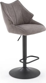 Sgabello da bar H122 in grigio/nero