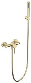 Kamalu - Miscelatore doccia con doccetta finitura oro in acciaio inox | KAM-ARTE ORO