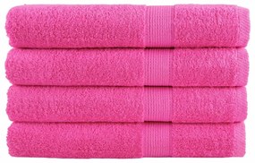 Asciugamani Solund 4 Pz Rosa 100x200 Cm 600 G/m² /