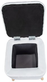 Sgabello in velluto grigio chiaro - Wenko