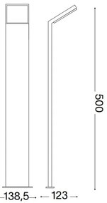 Ideal Lux - Lampada LED da esterno STYLE LED/8,5W/230V 4000K 50 cm CRI 90 IP54 marrone