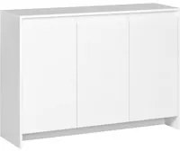 Credenza 12 Ripiani Interni 120x35x85 cm in Truciolato Bianco