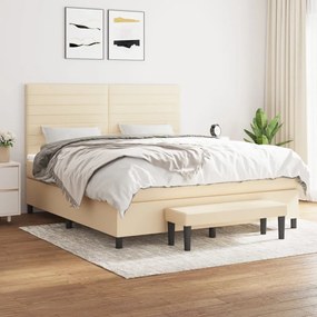 Giroletto A Molle Con Materasso Crema 160x200 Cm İn Tessuto /