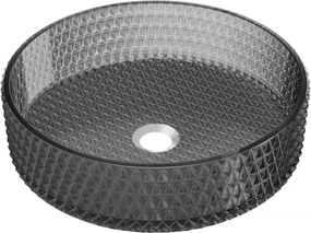 Mexen Aura lavabo da appoggio in vetro 39 x 39 cm, nero - 24013970